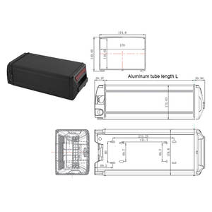 Scatola batteria posteriore bici elettrica in ABS con nucleo di blocco design rimovibile box batteria al litio per <span class=keywords><strong>e</strong></span>-bike - Product Image 6