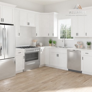 Gabinetes estilo Shaker blancos para cocinas contemporáneas |   Gabinetes de Cocina Modernos para Proyectos de Construcción en EE. UU. |   Gabinetes de Madera - Product Image 6