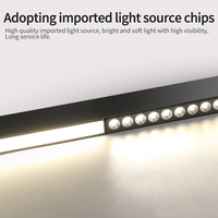Système d'éclairage sur rail magnétique IMENS moderne en aluminium à 2 fils avec gradation Triac, température de couleur 3000K-6000K, prix de gros usine