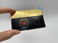 Cartes-cadeaux en acier rose BUSINESS, métalliques