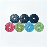 Kit de 7 disques de polissage diamantés humides de 100 mm (4 po) pour granit, marbre, béton, grain 50-3000, avec support Velcro, disque de ponçage pour pierre