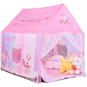 Tente <span class=keywords><strong>de</strong></span> jeu d'intérieur pour enfants, château <span class=keywords><strong>de</strong></span> dessin animé, design princesse, jouet parfait pour les garçons et les filles âgés <span class=keywords><strong>de</strong></span> 5 à 7 ans - Product Image 1