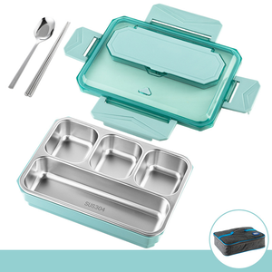 Lonchera Bento de Acero Inoxidable 304 Personalizada al por Mayor, OEM ODM, Lonchera Rectangular para Estudiantes de Cafetería, Lonchera Aislada - Product Image 5