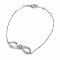 Bracelet chaîne en argent avec symbole de l'infini, style minimaliste, adapté à un usage quotidien, cadeau tendance pour femme, cadeau pour petite amie
