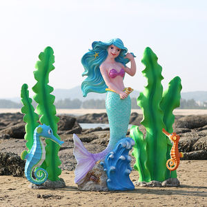 Décorations de parc d'attractions aquatique pour enfants, statues géantes d'animaux en fibre de verre, coquillages en résine, corail, décoration extérieure - Product Image 2