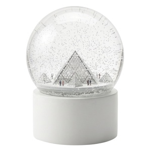 Globe à neige personnalisé sur mesure pour musée, souvenir en résine avec monument, vente en gros, fabricant OEM, cadeau d'<span class=keywords><strong>exposition</strong></span> - Product Image 3