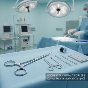 ROCHESTER CARMALT FORCEPS Curved Health Medical Clamp CE <b>Suture</b> Practice <b>Kit</b> High Tempering Machine Surgical Pieces PK Manual - Product Image 3
