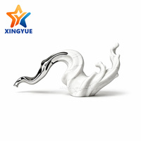 Sculpture Nuage Auspicieux Moderne Grande Personnalisée en Acier Inoxydable 304 et Faux Marbre Blanc pour Hall d'Hôtel, Jardin, Place Publique, Art