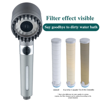 Offre Spéciale vente en gros trois fonctions pommeau de douche à main filtre en coton PP pommeau de douche de massage à haute pression