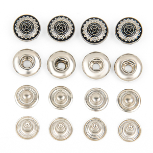 กระดุมแป๊กโลหะผสมสังกะสีแบบใหม่ปี 2026 กระดุมแป๊กแบบสั่งทำ 4 ส่วน - Product Image 3