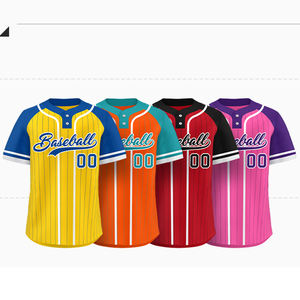 Maillot <span class=keywords><strong>d</strong></span>'équipe personnalisé avec broderie renforcée, logo sur mesure, élégant, pour baseball et softball, grandes tailles, séchage rapide - Product Image 3