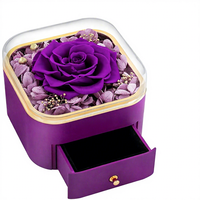 Eeuwigdurende geconserveerde roos hart ketting romantisch cadeau voor Valentijnsdag, jubileum, verjaardag, Moederdag, vrouwen, moeder, vrouw, dochter
