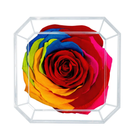 Boîte cadeau personnalisée pour mariage, fête nuptiale, rose éternelle, boîte de fleurs éternelles pour anniversaire, Noël, décoration