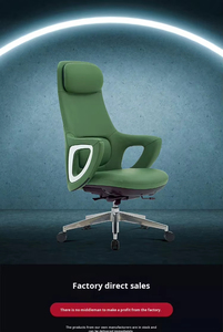 Silla de Oficina Ejecutiva Moderna y Cómoda, Giratoria, Altura Ajustable, Respaldo de Malla de Cuero Sintético, Marco de Madera, Silla de Acero Inoxidable - Product Image 6