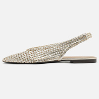 Chaussures plates de luxe pour femmes en cuir à bout pointu, à bride arrière, antidérapantes, légères, respirantes, avec semelle intermédiaire en bois, pour le bureau, printemps, automne, été