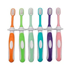 2024 New Style Small Head Toothbrush Safe Baby Toothbrush Soft Bristles Kid Toothbrush With Anti Swallowing Design Rubber Handle