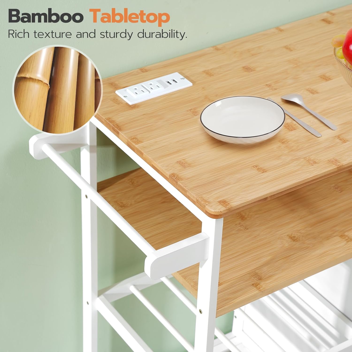 modern 3 pcs 4 tier storage kitchen island table