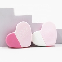 Lotion d'emballage cosmétique de pressage en plastique en forme de coeur rose blanc de 50ml et 100ml et bouteille de crème pour le visage pour le shampooing aussi