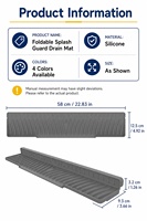 Tapis de drainage de cuisine moderne en silicone à trois couches multi-usages, protection anti-éclaboussures pour robinet, support de rangement pour comptoir