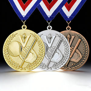 Médaille de baseball personnalisée Or Argent Bronze avec ruban, récompense 3D en relief, prix de tournoi de softball personnalisé pour les <span class=keywords><strong>champions</strong></span> - Product Image 1