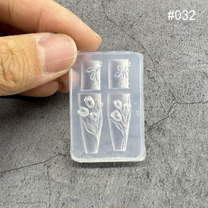 5D Tulip ikatan kuku jimat silikon cetakan manis Bowknot desain seni ukiran Resin cetakan motif bunga lembut cetakan cetakan cetakan alat - Product Image 6