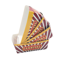 Caja de papel Kraft desechable, embalaje en forma de barco para pinchos fritos, aperitivos de pollo, descuento gratuito para patatas fritas de pollo