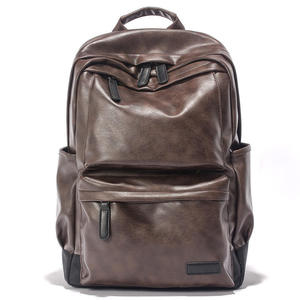 Sacs de haute qualité en cuir souple, sac à dos pour ordinateur portable tendance, cuir noir - Product Image 2