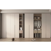 Armario Moderno Extensible para Sala de Estar con Puertas de Pared Mate, Material WPC Ecológico y Duradero, Armario para Dormitorio, Comedor o Villa
