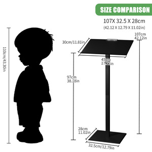 Freestanding <b>Display</b> <b>Rack</b> Black 45x32.5x107.5cm Multipurpose Menu Stand For Restaurant Kitchen Use - Product Image 5