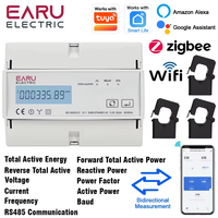 Compteur d'énergie bidirectionnel triphasé Tuya WiFi ZigBee, moniteur de consommation électrique, wattmètre, prise en charge de Modbus RTU 3*85/190V ou EA7321C-BI
