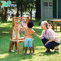 Pizarra Magnética de Doble Cara Montessori Personalizable de 10 Pulgadas, Pizarra de Dibujo de Madera para Niños, para Aula Preescolar