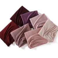 Écharpe légère en jersey de coton mercerisé pour femme, douce, respirante, couleur unie, longue étole, foulard musulman extensible, hijab