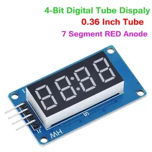 TM1637 modulo Display a LED per 7 segmento 4 bit 0.36 pollici orologio anodo rosso tubo digitale quattro Driver seriale Board Pack