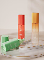 Nouveau produit : Flacon pulvérisateur carré en PET avec brume fine et différentes couleurs, brillant, vide, pour soins de la peau, idéal pour les voyages