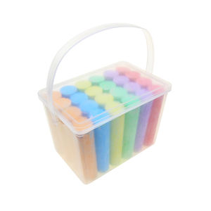 Juego de Tizas de Colores <span class=keywords><strong>para</strong></span> Acera BECOL, Tizas Jumbo No Tóxicas <span class=keywords><strong>para</strong></span> Exteriores con Cubo de Almacenamiento de Plástico - Product Image 1