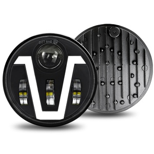 ไฟหน้า LED ขนาด 5.75 นิ้ว สำหรับมอเตอร์ไซค์ ไฟหน้า LED ทรงกลม 5.75 นิ้ว H4 สำหรับไฟหน้ารถยนต์ อุปกรณ์เสริมรถยนต์ 9-80V - Product Image 1