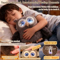 Gufo Interattivo AI in Peluche con Chat Vocale Doubao DeepSeek, Occhi LED Emotivi, Bluetooth, WiFi - Compagno Intelligente Animale di Peluche