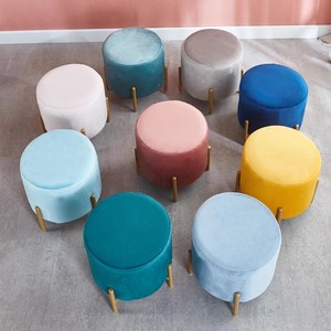 Hot Sale Nail Furniture Pedicure <b>Stool</b> for Person <b>Working</b> with Pedicure Sit and Meet Customer Luxury Golden Legs for Nail Bar - Product Image 2