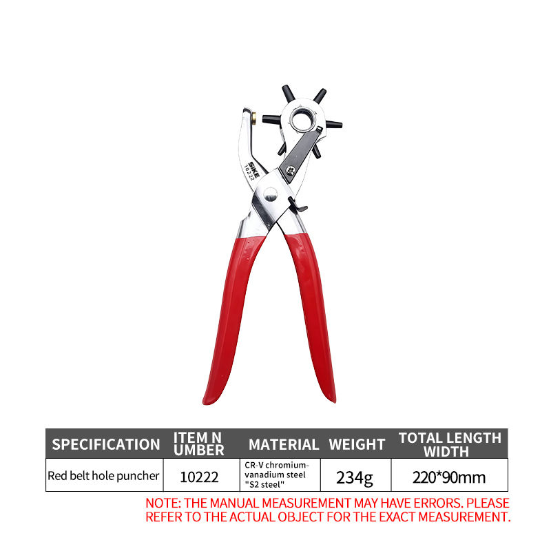 Perforatrice de ceinture rouge