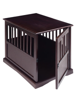 Table d'appoint pour espresso décontractée pour la maison Cage et maison en bois de taille moyenne pour animaux de compagnie