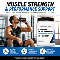 Creatina Monohidrato en Polvo 500g, Venta al Por Mayor, Pura, Micronizada, Suplemento Deportivo para Gimnasio, Fuerza Muscular y Rendimiento