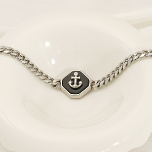 Zogxin Stainless Steel Anchor Bracelet Men's Geometric Chain Bracelet Fashion Jewelry Gift - Product Image 3