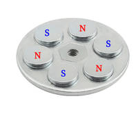 NdFeB forte ventouse enduite magnétique aimants d'injection à fil plat voiture dôme lumière support magnétique sans couture aimant moulé