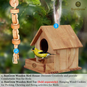Maisons d'oiseaux en contreplaqué de couleur naturelle DIY design moderne Nid d'oiseau en bois - Product Image 3