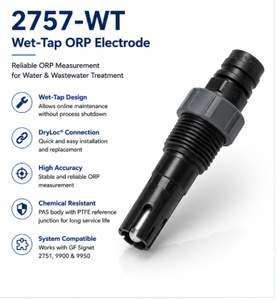 Électrode ORP Wet-Tap 2757-WT pour le traitement de l'eau, la surveillance des eaux usées et le contrôle des processus industriels - Product Image 2