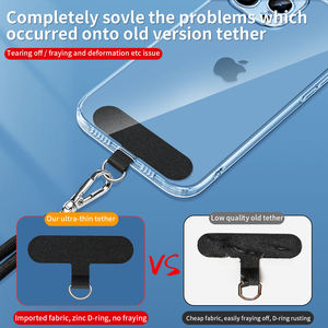 Coussinet de cordon universel durable en tissu Oxford avec clip arrière anti-perte avec logo personnalisé pour la fixation de la chaîne des téléphones mobiles - Product Image 5