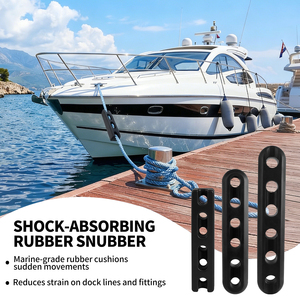 Boat Mooring Snubber Rubber Shock Absorber Marine Dock Line Snubber EPDM Rope Buffer for Yacht <strong>Sailboat</strong> Docking - Product Image 2