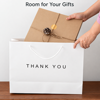Sacs cadeaux en papier cartonné blanc personnalisés pour ensembles de mode, emballages d'achat personnalisés pour les boutiques de détail