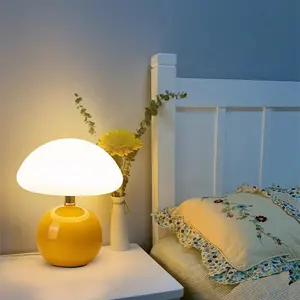 Lampada da tavolo a sfera di vetro smerigliato di lusso camera da letto letto camera da letto moderna decorazione di vetro lampada da lettura da scrivania