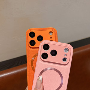 Étui de téléphone simple en cuir PU texture Litchi pour <span class=keywords><strong>iPhone</strong></span> Air <span class=keywords><strong>12</strong></span> 13 14 15 16 17 <span class=keywords><strong>Pro</strong></span> <span class=keywords><strong>Max</strong></span>, compatible avec la charge sans fil, magnétique, antichoc - Product Image 4